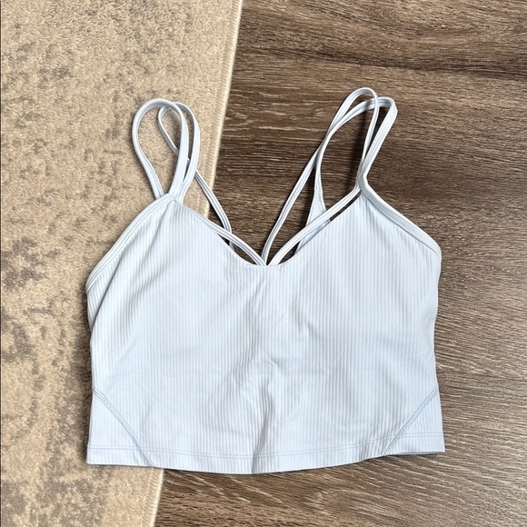 lululemon athletica Tops - Lululemon Light Blue Strappy Crop Top
